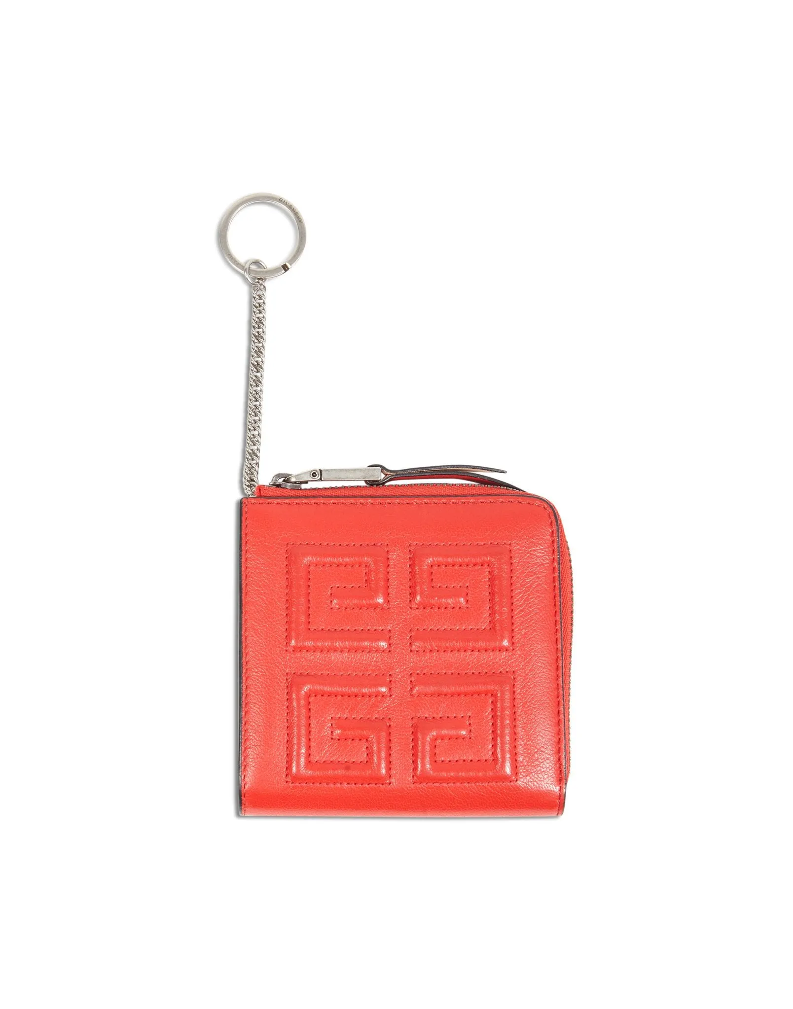 Givenchy Red Logo Small Zippy Wallet