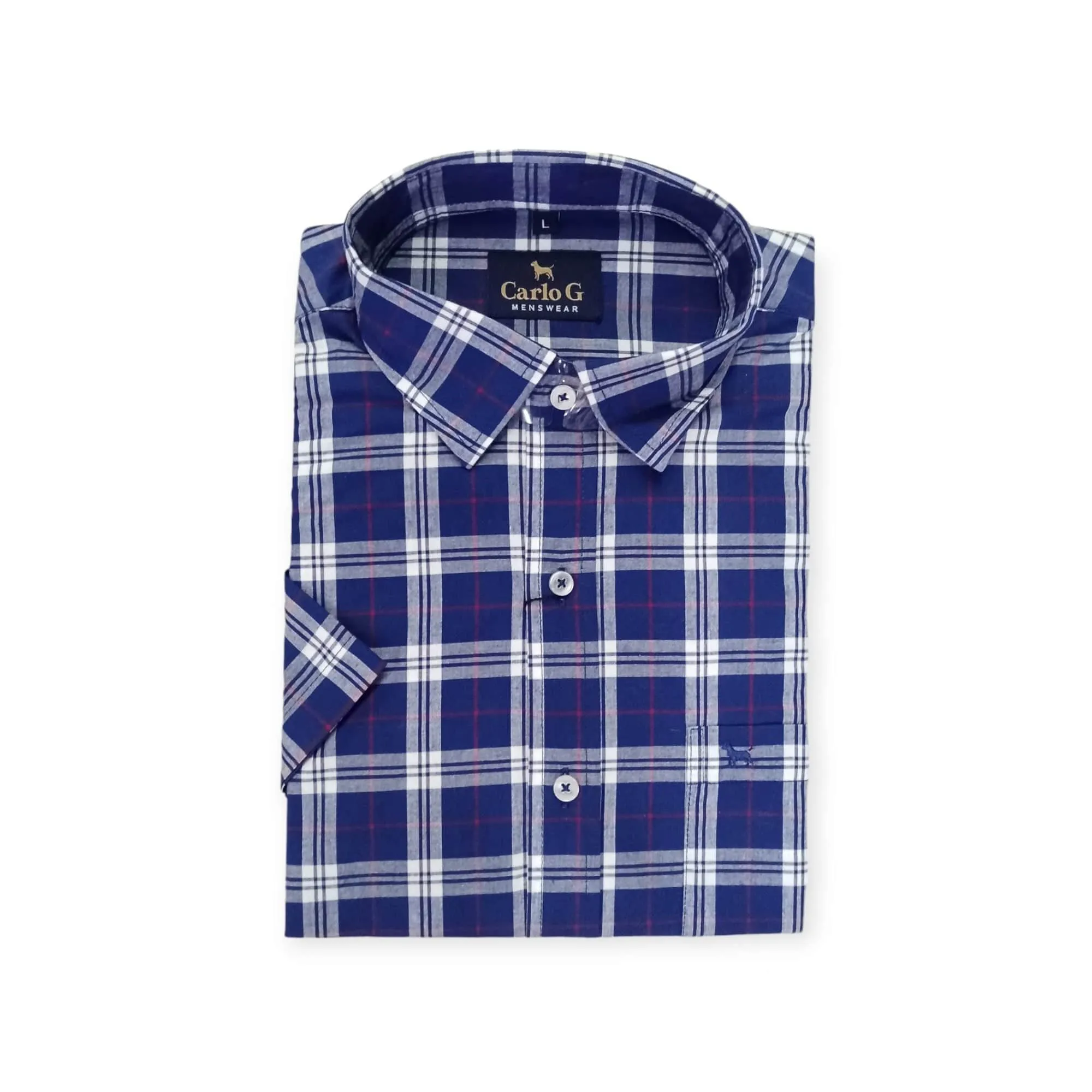 Men's Carlo G Short Sleeve Shirt Navy